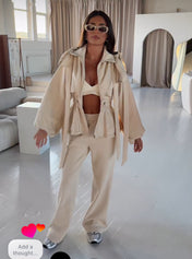 ‘BEAU’ CREAM BOW JACKET