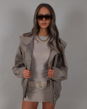 RENEE Tailored Bomber Jacket - Taupe