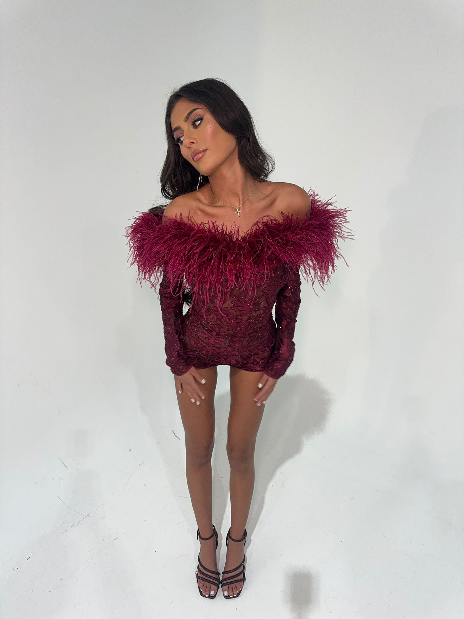 HEATHER PLAYSUIT - BURGUNDY