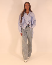 ELOIDE Bow Shirt - Blue & White